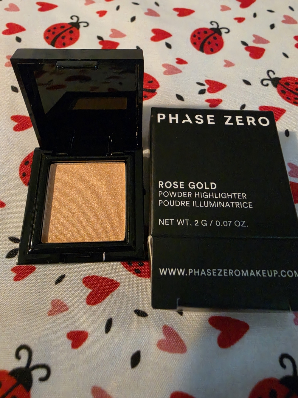 Phase Zero Rose Gold Powder Highlighter — Radiant Rose Gold Glow